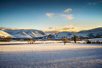 Snow, Lorton Valley & Kirk Fell from Stanger.
